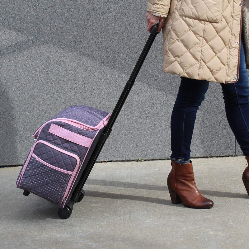 Everything Mary Deluxe Quilted Rolling Sewing Machine Carrying Case